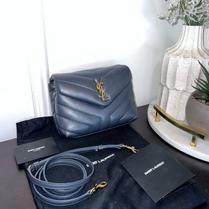 Saint Laurent YSL Loulou Toy Crossbody Authentic Gray Like New